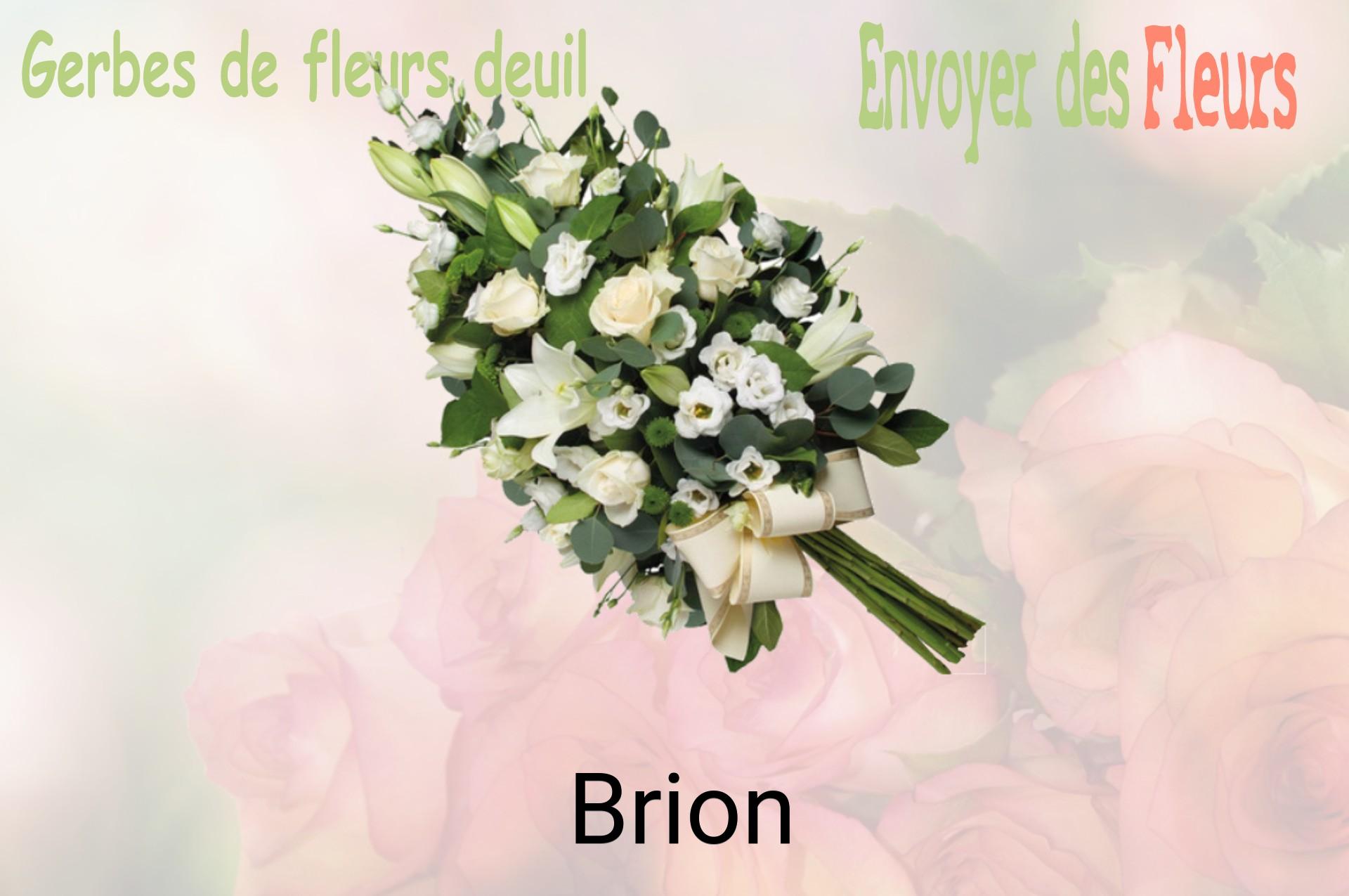 Gerbe de fleurs de deuil livrée à Brion